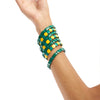 Set 5 Enameled Mix Yellow - Green Bracelets